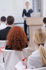 Image showing business woman giving presentation