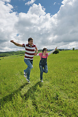 Image showing romantic young couple in love together outdoor