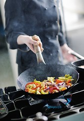 Image showing chef preparing meal