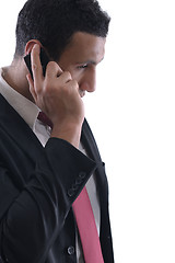 Image showing business man with  mobile phone