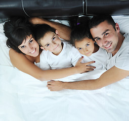 Image showing happy young Family in their bedroom