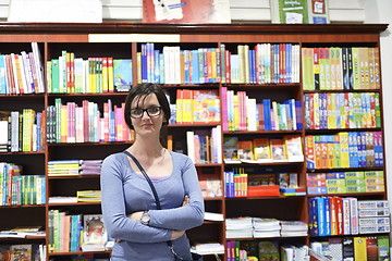 Image showing female in library