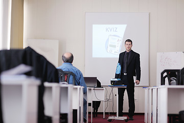 Image showing business man on seminar