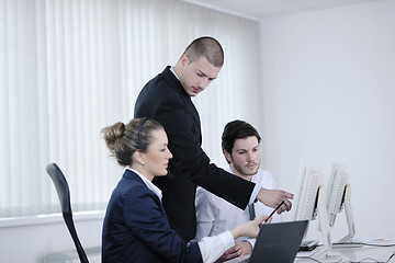 Image showing business people group working in customer and help desk office