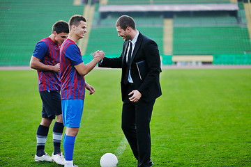 Image showing professional sport manager and coach