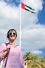 Image showing happy tourist woman