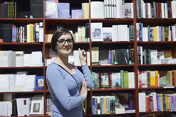 Image showing female in library