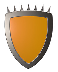 Image showing shield with prickles