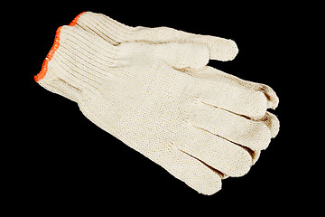 Image showing Safety gloves isolated on black