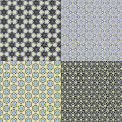 Image showing set vintage shabby background with classy patterns