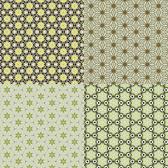 Image showing set vintage shabby background with classy patterns