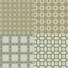 Image showing set vintage shabby background with classy patterns