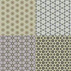 Image showing set vintage shabby background with classy patterns