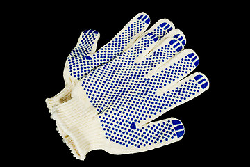 Image showing Safety gloves isolated on black