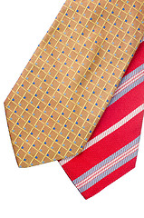 Image showing Closeup of two ties