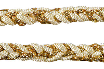 Image showing  Golden rope curtain tassels