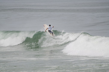 Image showing Surfer during the 1st stage of National Longboard Championship  