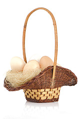 Image showing Eggs on a basket 