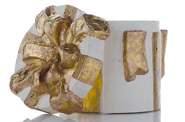 Image showing Christmas decorative white gift box 