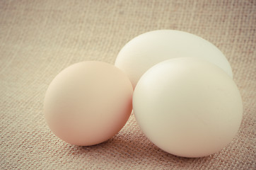 Image showing Three eggs