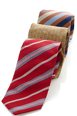 Image showing Closeup of three ties