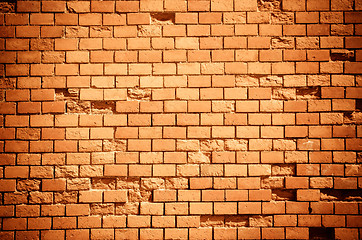 Image showing Red brick wall texture