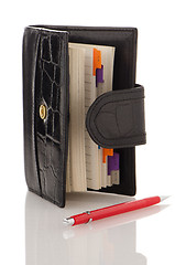 Image showing Leather notebook