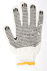 Image showing Safety glove isolated on grey