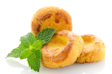 Image showing Baked cookies with mint 