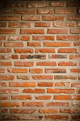 Image showing Orange brick wall