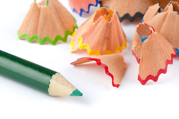 Image showing Pencil and shavings