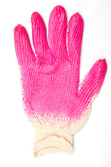 Image showing Safety glove isolated on grey