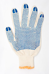 Image showing Safety glove isolated on grey