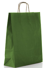 Image showing Green  paper bag