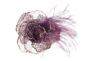 Image showing Purple fabric flower