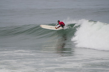 Image showing Surfer during the 1st stage of National Longboard Championship  