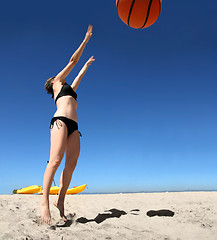 Image showing Fun on the beach