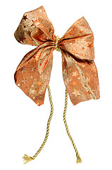 Image showing Orange gift ribbon bow