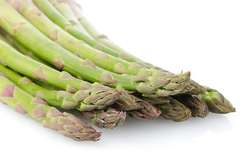 Image showing Fresh green asparagus