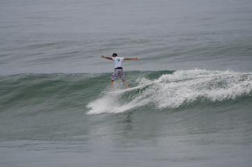 Image showing Surfer during the 1st stage of National Longboard Championship  