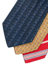 Image showing Closeup of three ties