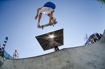 Image showing Joao Sa grab during pool trainings