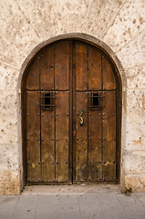 Image showing Old wooden door