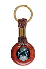 Image showing Keychain white compass