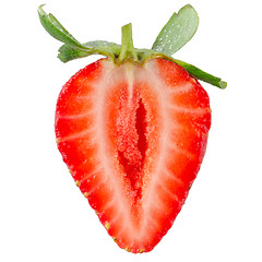 Image showing Half of strawberry i