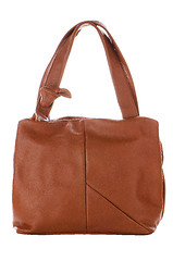 Image showing Womanish brown leather bag