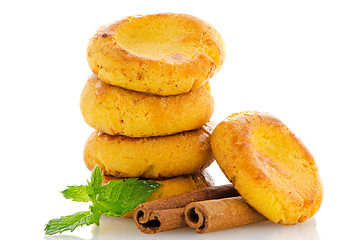 Image showing Baked cookies with mint 