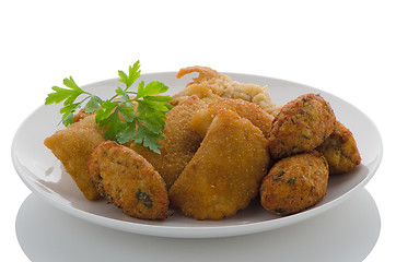 Image showing Fried breaded cod fish