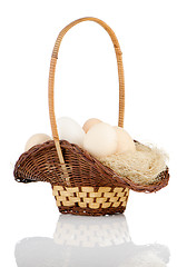 Image showing Eggs on a basket 