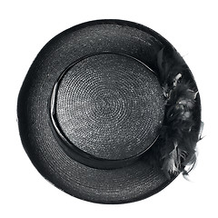 Image showing Black vintage hat